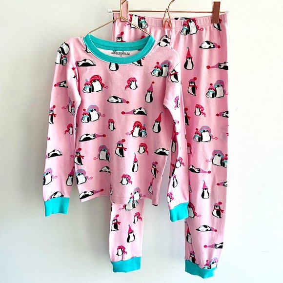 🐧HP🐧 little BLUE HOUSE Pink Penguin Long Pajamas - Picture 1 of 5